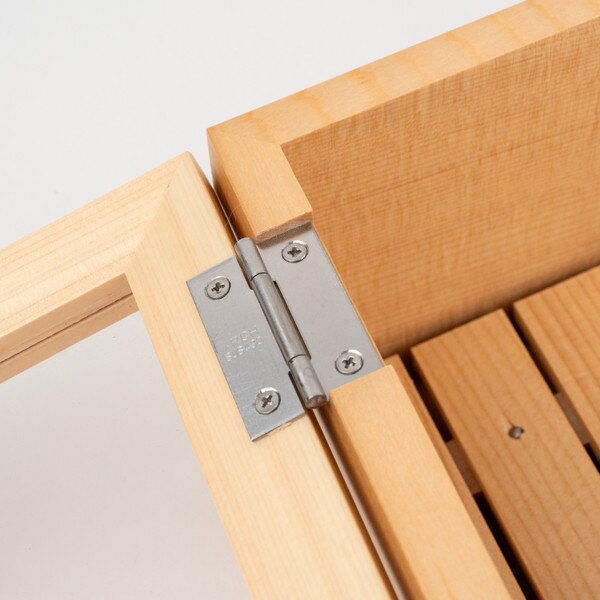 Image of Wooden Inclined Sushi Neta Case with Cover 4