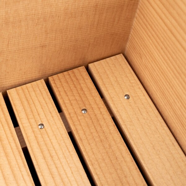 Image of Wooden Inclined Sushi Neta Case with Cover 5