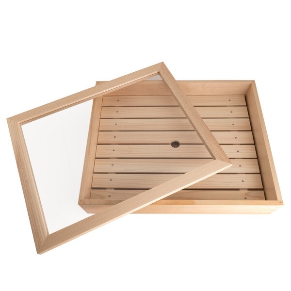 Image of Wooden Sushi Neta Case with Acrylic Cover 15.3" 5