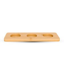 Natural Bamboo 3 Slotted Flight Tray