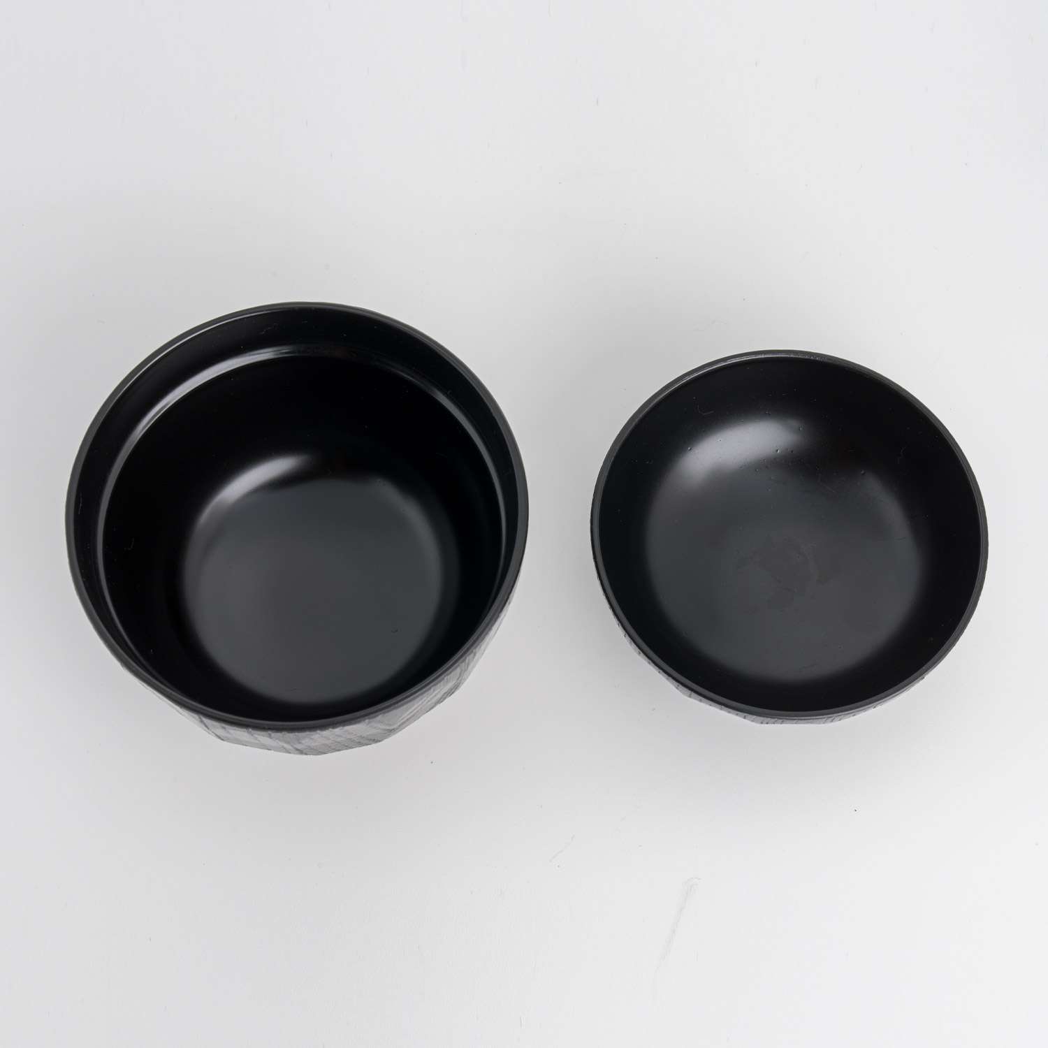 Resin Black Kikko Lidded Soup Bowl 3.75