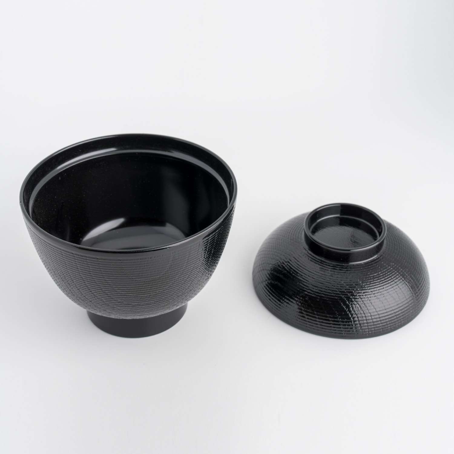 食器 sekibon Resin Black Sekiju Lidded Soup Bowl 4