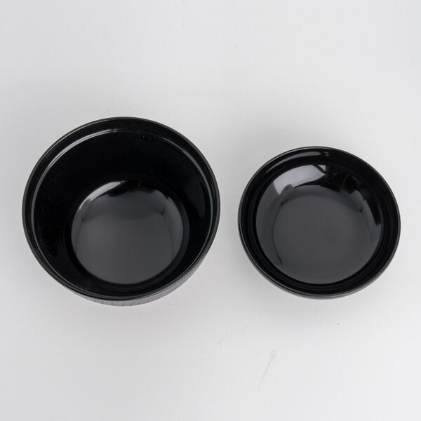 Image of Resin Black Sekiju Lidded Soup Bowl 4" 3