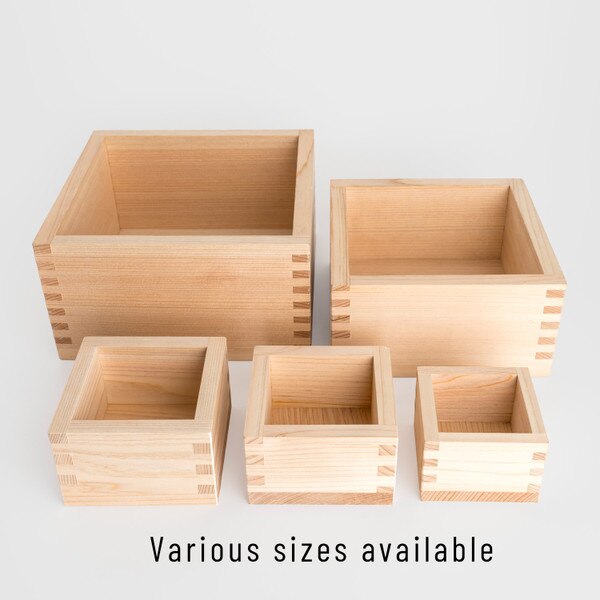 Image of Hinoki Wooden Sake Box 6.75" 6