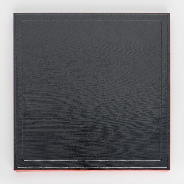 Image of Black and Red Square Bento Box Cover 10" 3