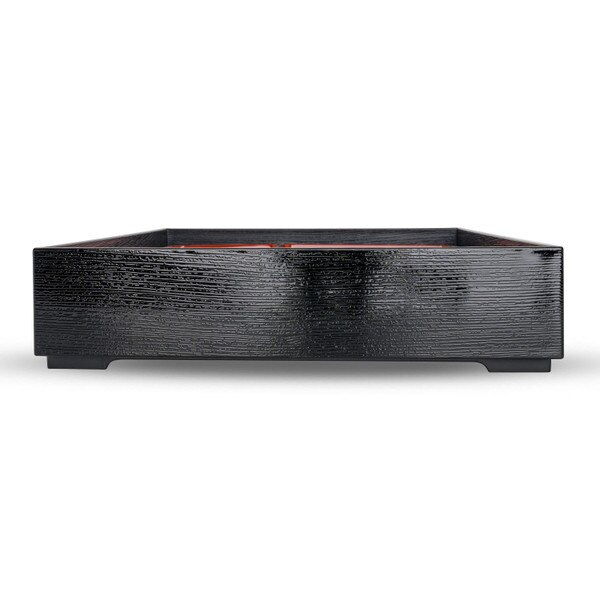 Image of Black and Red Square Bento Box 9.75" 2