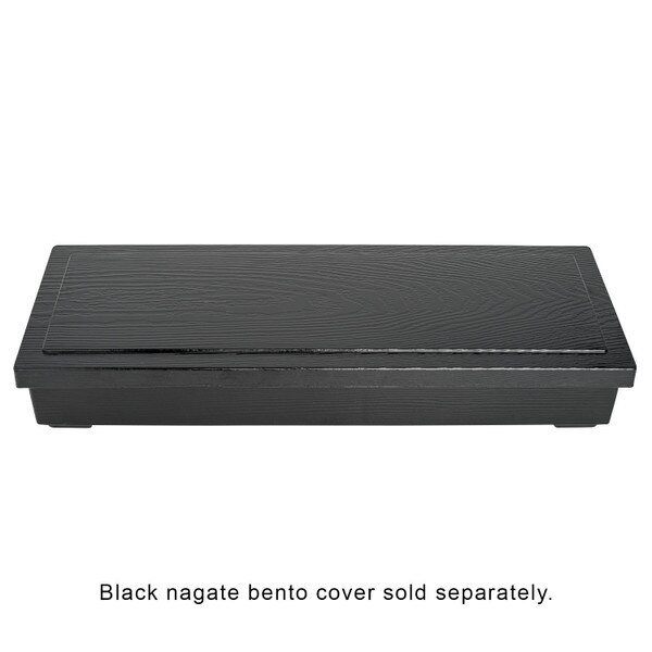 Image of Black and Red 2 Compartment Nagate Bento Box 14.25" 2