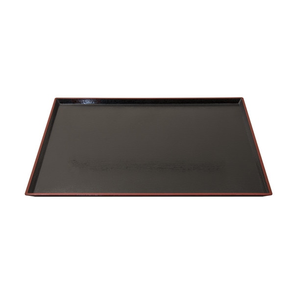 Image of Red Border Black Tray 18" 1