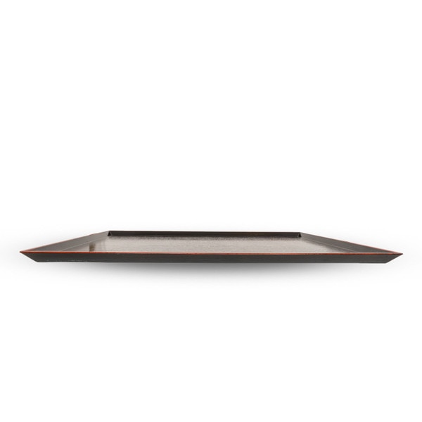 Image of Red Border Black Tray 18" 2