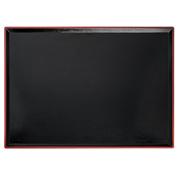 Image of Red Border Black Tray 18" 3