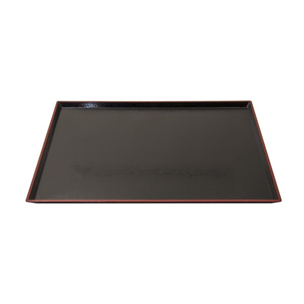Image of Red Border Black Tray 18" 1