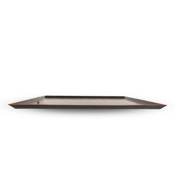 Image of Red Border Black Tray 18" 2