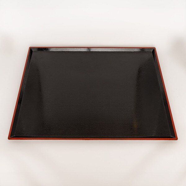 Image of Red Border Black Tray 18" 3