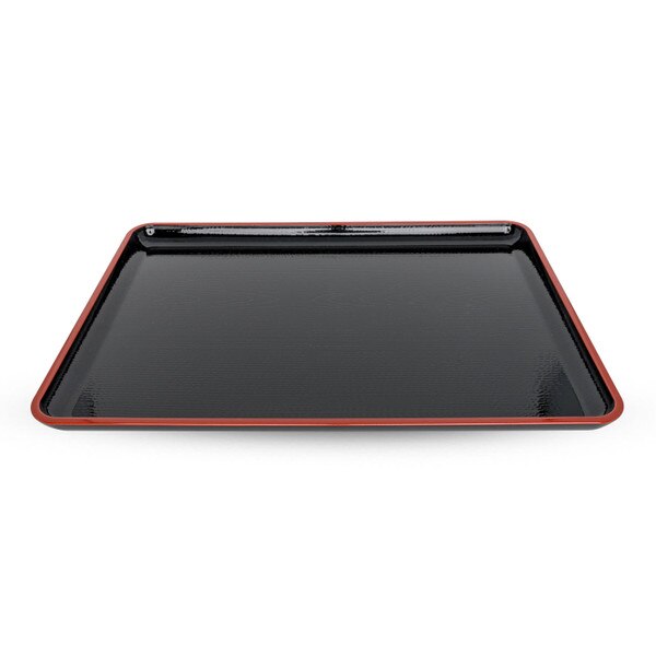 Image of Black Rectangular Non-Slip Tray 13" 1