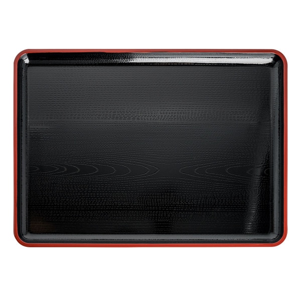 Image of Black Rectangular Non-Slip Tray 13" 3