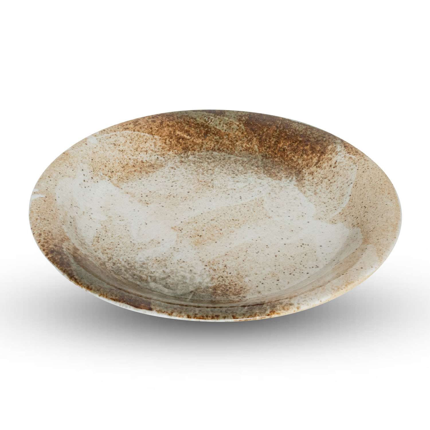 Shigaraki Oribe Brown Round Plate 11