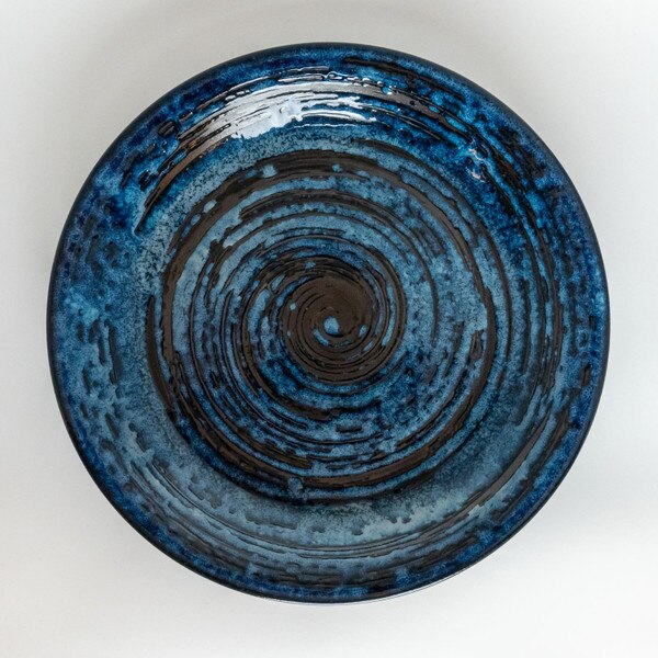 Image of Konyu Uzu Blue Round Plate 11" 3
