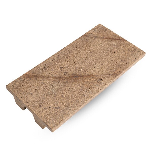 Image of Moyu Brown Footed Rectangular Plate 9.25"