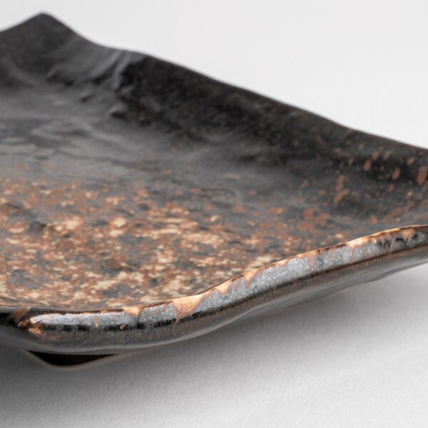 Image of Bizen Glazed Rectangular Plate 8.75" 5