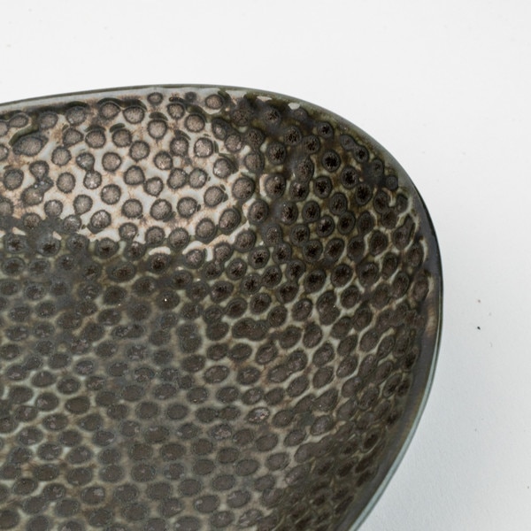 Image of Hammered Luster Oval Plate 8.5" 4