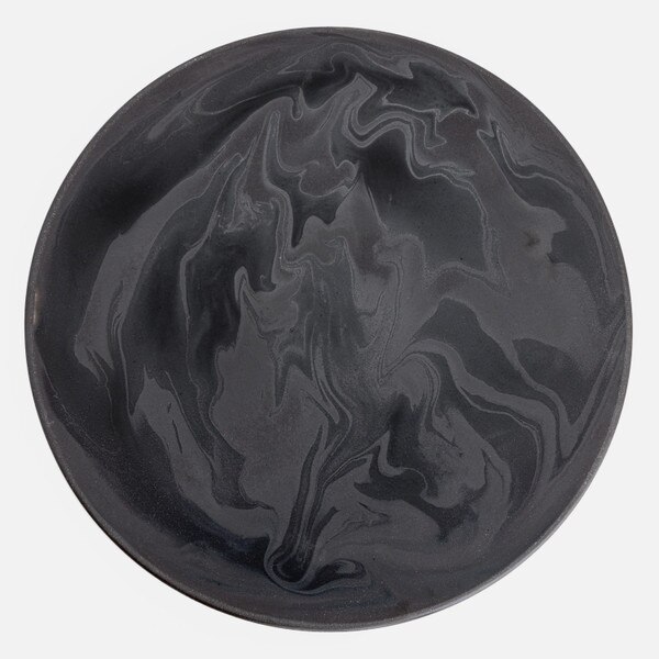 Image of Marée Black Flat Round Plate 11" 3