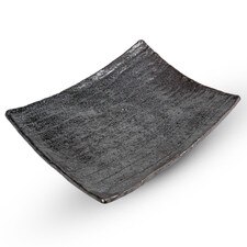 Gray Nanban Footed Rectangular Plate 13.5"
