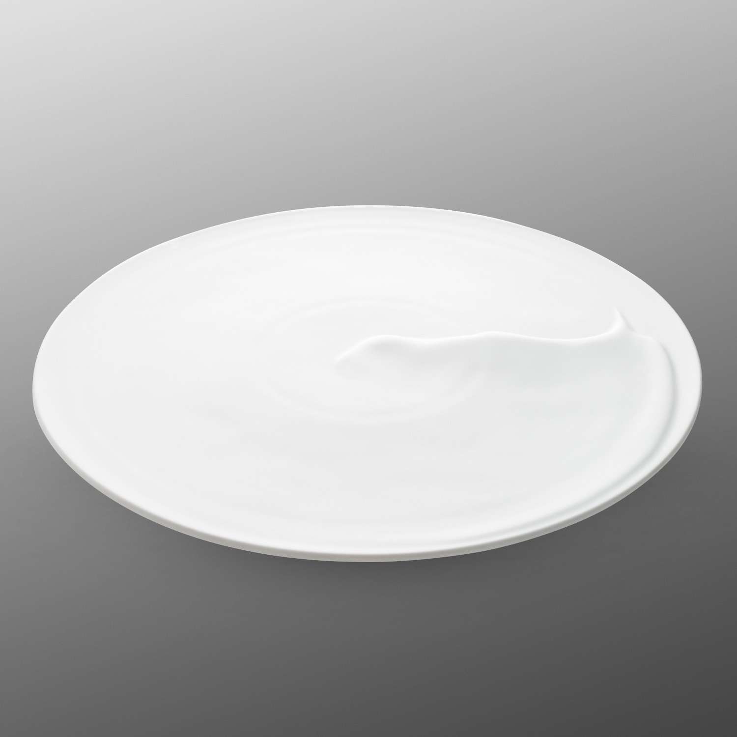 Azure Blue White Round Plate 8.75