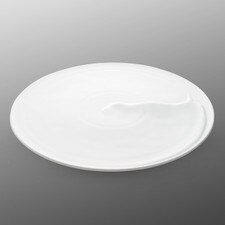 Phase Fall White Flat Round Plate 11"