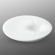 Phase Fall Raised White Round Plate 11"