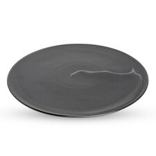 Phase Fall Black Flat Round Plate 11"