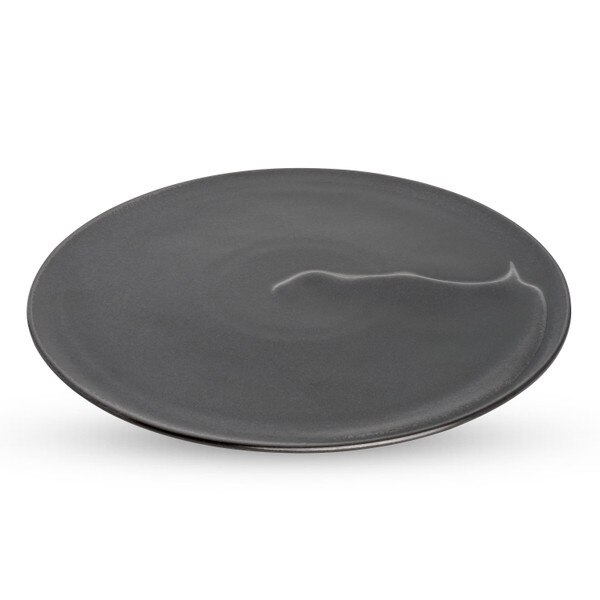 Image of Phase Fall Black Flat Round Plate 11" 1