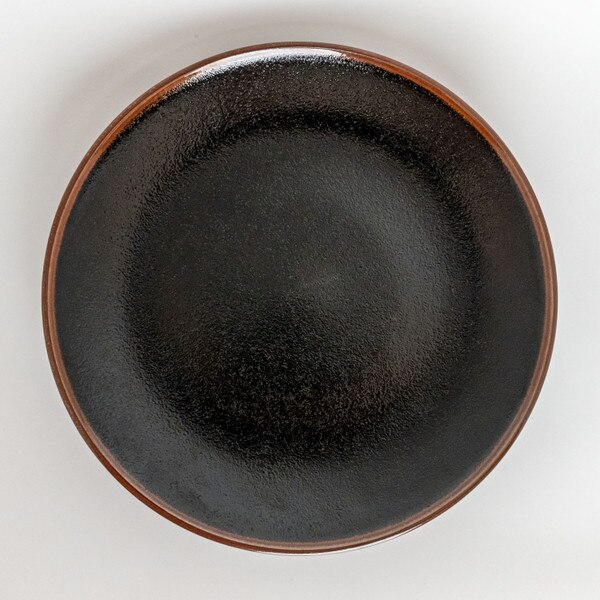 Image of Yuzu Tenmoku Black Round Plate 7.5" 3