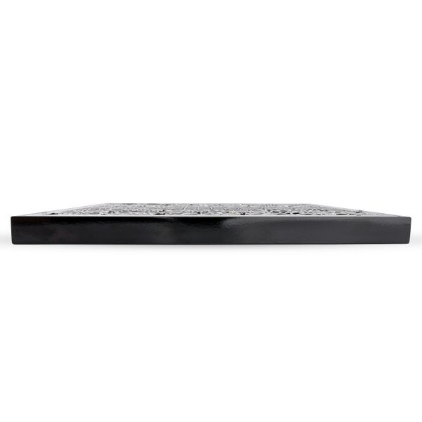 Image of Maki Stainless Tray w/ Black Wooden Stand 14" 2
