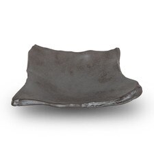 Brown Abstract Concave Textured Plate 9.5"