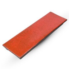 Red Raised Rectangular Plate 12.5"