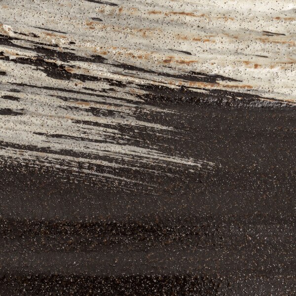 Image of Black White Brushstroke Rectangular Plate 12.25" 4