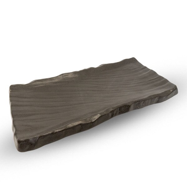 Image of Matte Bizen Black Rectangular Plate 12.5" 1