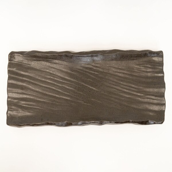 Image of Matte Bizen Black Rectangular Plate 12.5" 3