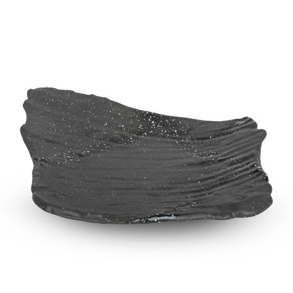 Image of Mikage Black Footed Abstract Plate 9" 1