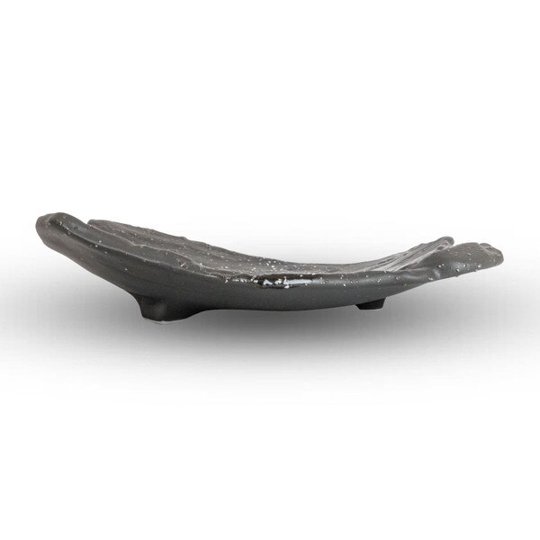 Image of Mikage Black Footed Abstract Plate 9" 2