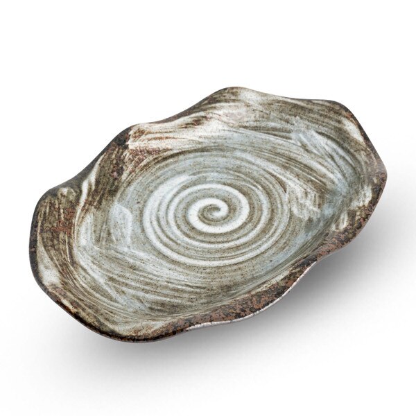 Image of Shirohake White Abstract Plate 9.75" 1