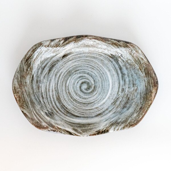 Image of Shirohake White Abstract Plate 9.75" 3