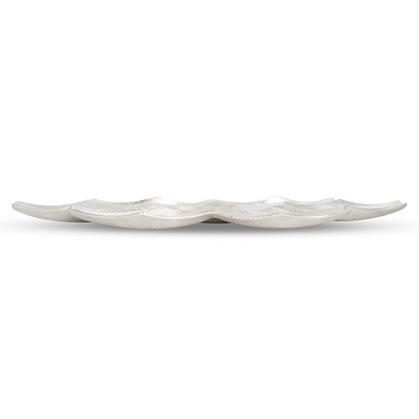 Image of Nousaku Sasa Silver Metallic Plate 16.25" 2