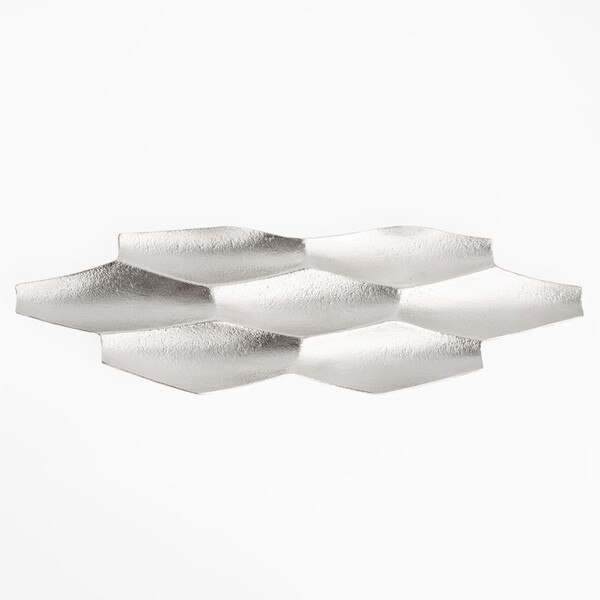 Image of Nousaku Sasa Silver Metallic Plate 16.25" 3
