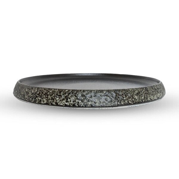 Image of Black Stone Low Rim Round Plate 11.5" 2