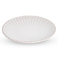 Fuga White Round Plate 9.5"