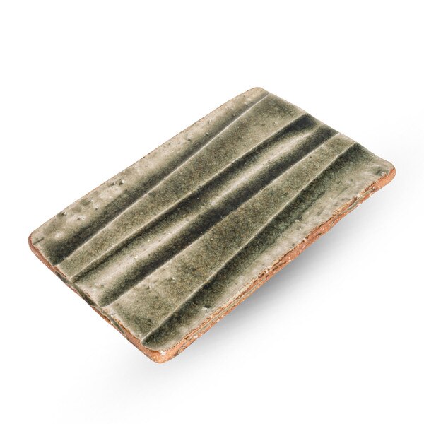 Image of Green Moss Raised Rectangular Plate 7.25" 1