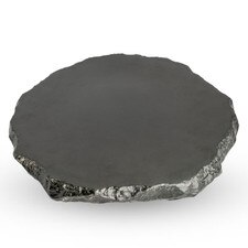 Black Slate Raised Abstract Plate 12"