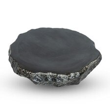 Black Slate Raised Abstract Plate 8.5"