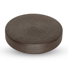 Charcoal Gray Raised Round Plate 8.25"